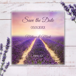 Dreamy Lavender Fält Spara datum magneter