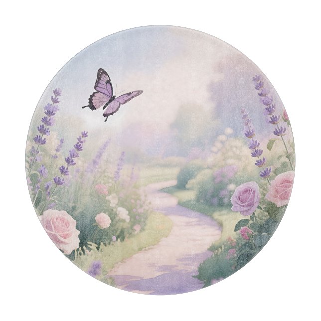 Dreamy Lavender Rose Garden Butterfly Path (Framsidan)