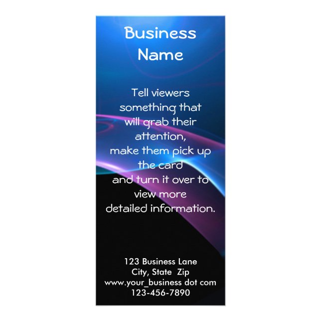 Dreamy Lila och Blue Sweep Reklamkort (Framsidan)