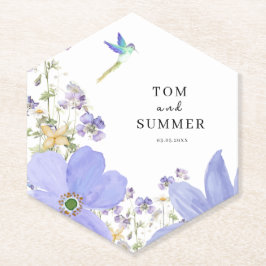 Dreamy Lilac Bröllop Underlägg Papper