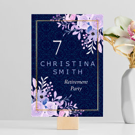 Dreamy Lilac Pastel Watercolor Pension Party Bordsnummer