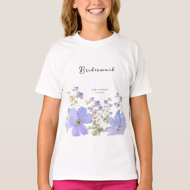 Dreamy Lilac Wedding T Shirt (Framsida)