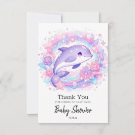 Dreamy Little Dolphin Baby Shower Tack Kort