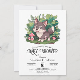 Dreamy Little Varg Baby Shower Inbjudningar