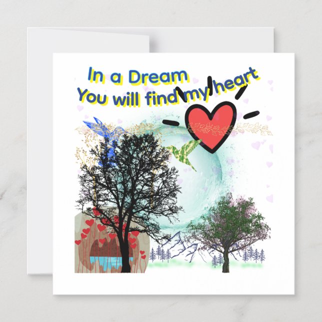 Dreamy Magnetic Greeting Card Magnetisk Inbjudningskort (Framsida)