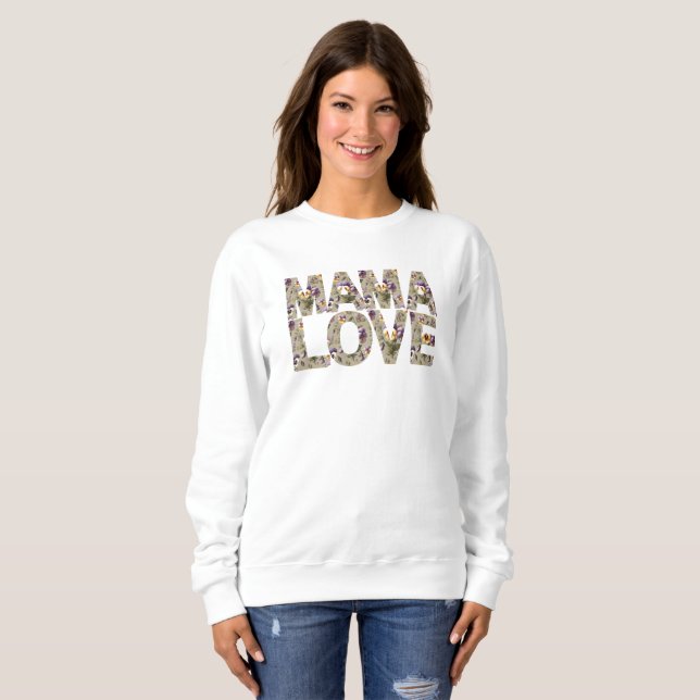Dreamy Mamma Kärlek Typografi T Shirt (Hel framsida)