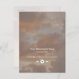 Dreamy Minimalist Music Player and favorite song Vykort