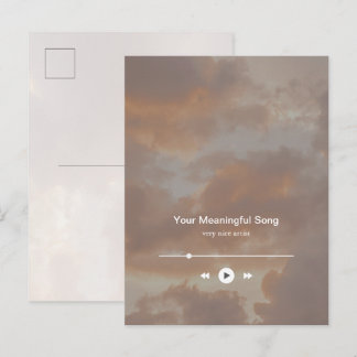 Dreamy Minimalist Music Player and favorite song Vykort