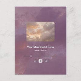 Dreamy Minimalist Music Player and favorite song Vykort