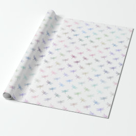 Dreamy Mint Aqua Lila Rosa Dragonflies Presentpapper