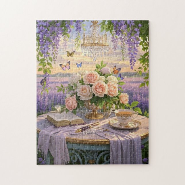 Dreamy, mjuk fokusscen av en lavish, Blommigt Pussel (Vertikal)