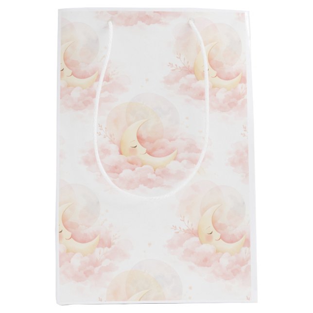 Dreamy Moon Baby Shower Gift Bag, Pink Celestial N (Framsidan)