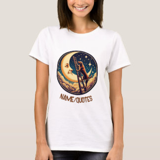 Dreamy Moon & Dog Climbing Ladder T Shirt