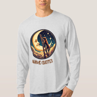 Dreamy Moon & Dog Climbing Ladder T Shirt