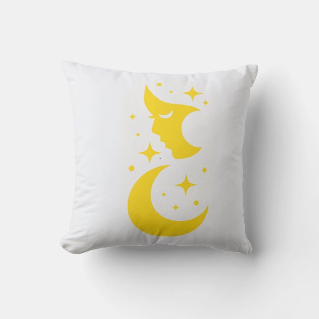 Dreamy Moonlit Night Pillow Kudde (Framsida)