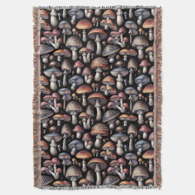 Dreamy Mushroom Filt (Framsidan Vertikal)