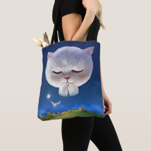 Dreamy Night Himlar med Cat Tygkasse