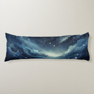 Dreamy Night Himmel - med Sparkles och Silver Swir Kroppskudde