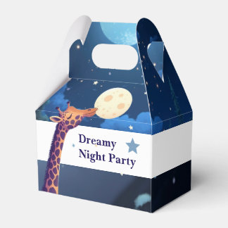 Dreamy Night Party Giraffe Kids Favor Box Presentaskar