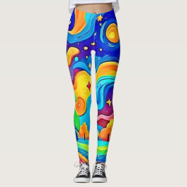 Dreamy Night: Starry Ligcape Leggings
