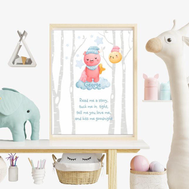 Dreamy Nights med Piggy och Måne Poster (Skapare uppladdad)