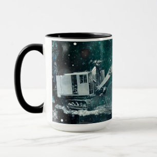Dreamy Northwest Shovel Heavy Equipment Winter Mugg
