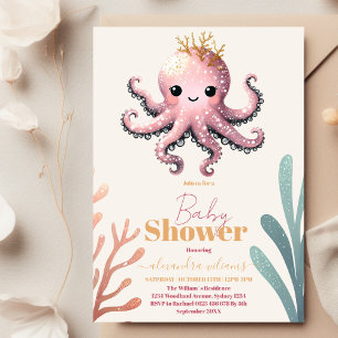 Dreamy Ocean Baby Shower under havet Inbjudningar