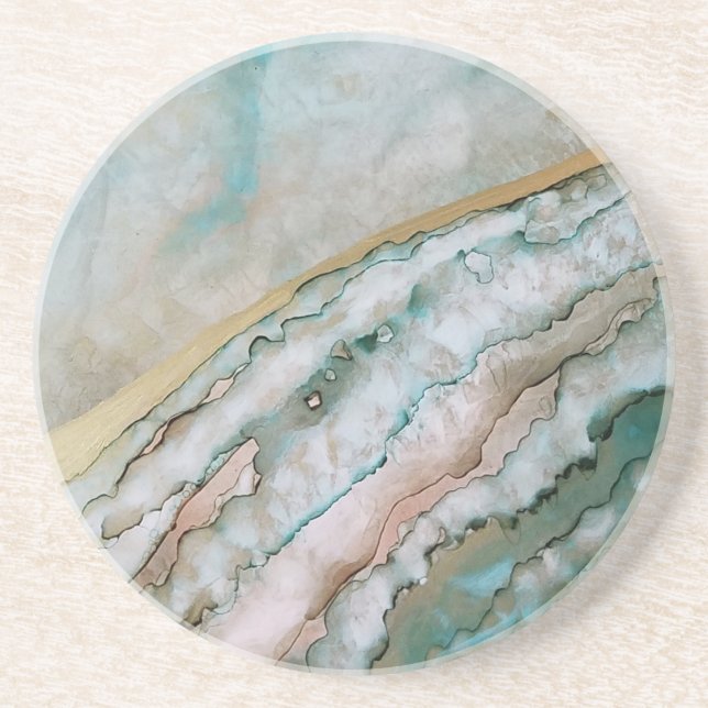 Dreamy Ocean Inspired Bläck Design Underlägg (Framsidan)