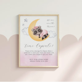 Dreamy over Måne Baby Shower Time Capsule Poster