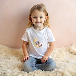 Dreamy over Måne Raccoon Girl Baby Shower T Shirt