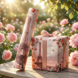 Dreamy Paris Romance: Eiffel Tower Presentpapper