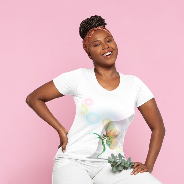 Dreamy Pastel Butterfly Abstrakt T-Shirt (Skapare uppladdad)