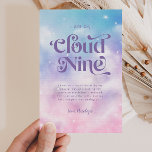 Dreamy Pastel Cloud Nine 9:e Födelsedagsfesten Tack Kort<br><div class="desc">Dreamy 9:e födelsedagsfesten tackar dig för att du har ett mallkort med vattenfärgstryck som illustrerar rosa,  lila och blå himmel med moln och stjärnor. I texten står det "Jag är på Cloud Nine".</div>