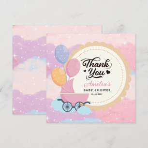 Dreamy Pastel Clouds Simple Baby Shower Tack Kort