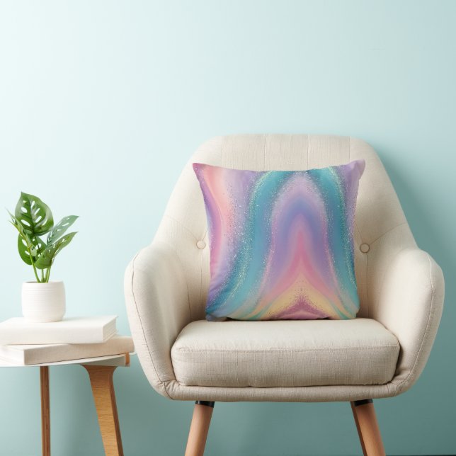 Dreamy Pastel Galaxy Abstrakt Art Design Kudde (Stol)