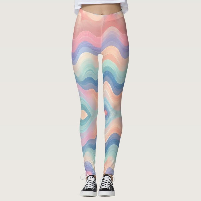 Dreamy Pastel Gradient Leggings (Framsida)