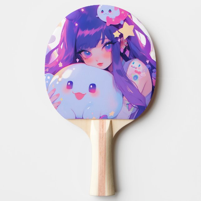 Dreamy Pastel Kawaii Magic Anime Girl Aestthetic Pingisracket (Framsidan)
