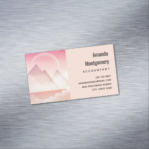 Dreamy Pastel Mountain liggande Magnetiska Visitkort