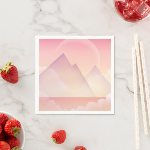 Dreamy Pastel Mountain liggande Pappersservett