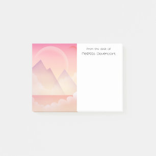Dreamy Pastel Mountain liggande Post-it Block