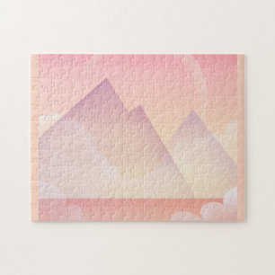 Dreamy Pastel Mountain liggande Pussel