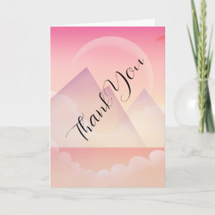Dreamy Pastel Mountain liggande Tack Kort