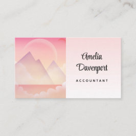 Dreamy Pastel Mountain liggande Visitkort