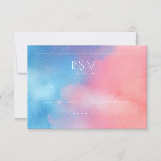 Dreamy Pastel Watercolor Gradient OSA Kort (Framsida)