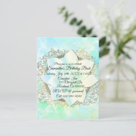 Dreamy Pastels Lotus Flower Birthday Anpassningsba Vykort