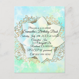 Dreamy Pastels Lotus Flower Birthday Anpassningsba Vykort