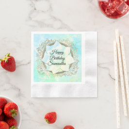 Dreamy Pastels Lotus Flower Birthday Pappersservett