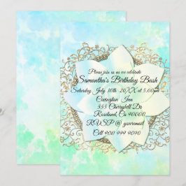 Dreamy Pastels Lotus Flower Inbjudningar