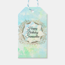 Dreamy Pastels Lotus Flower Personlig Birthday Presentetikett
