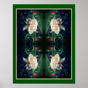 Dreamy Peach Ro and Buds Abstrakt Poster
